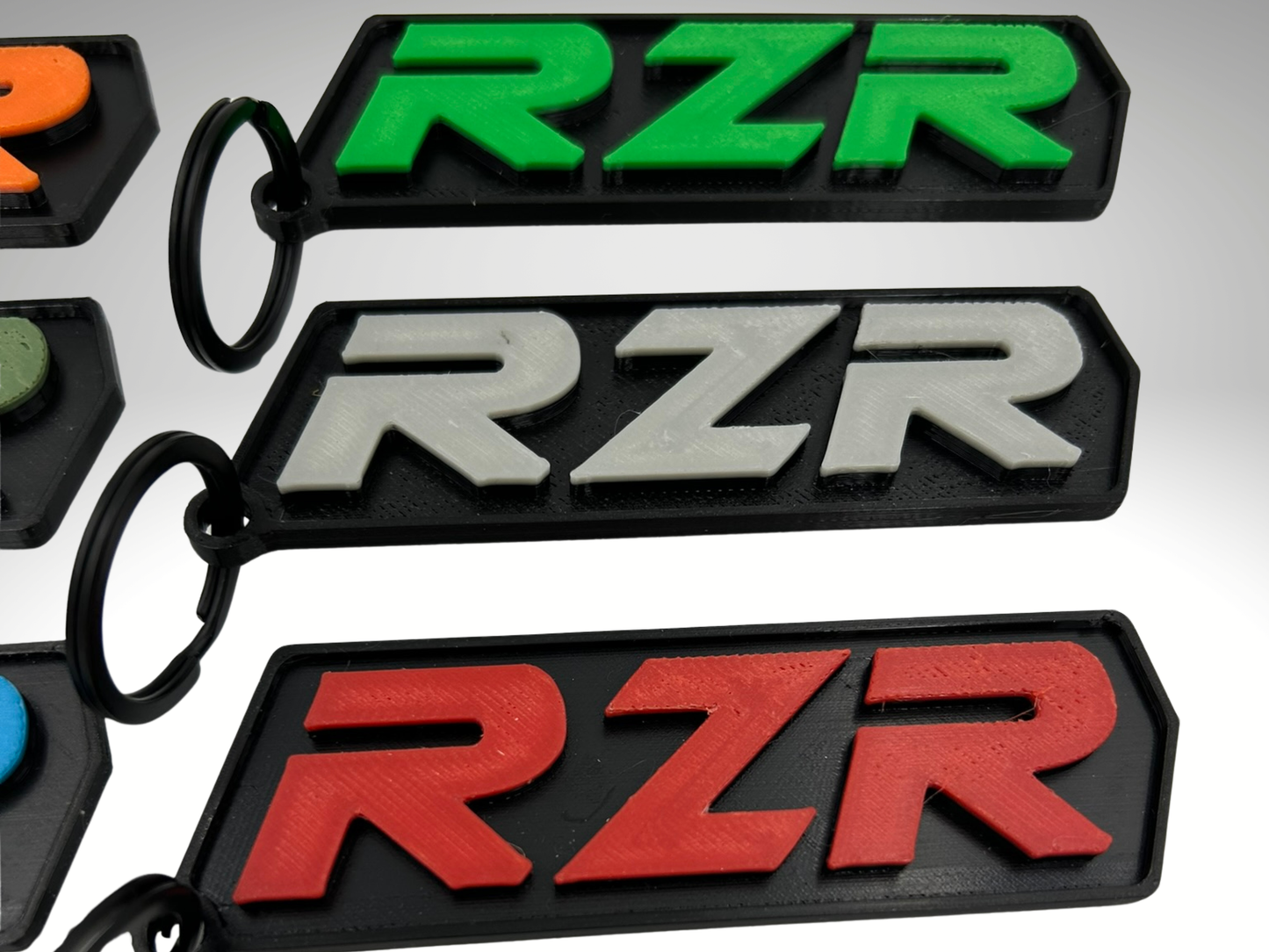 Polaris RZR Keychain – SXS Off-Road Gift – Light Blue, Dark Blue, Moss Green, Bright Green, Red, Orange, Light Gray