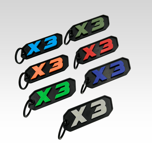 Can Am X3 Keychain – SXS Off-Road Gift – Light Blue, Dark Blue, Moss Green, Bright Green, Red, Orange, Light Gray