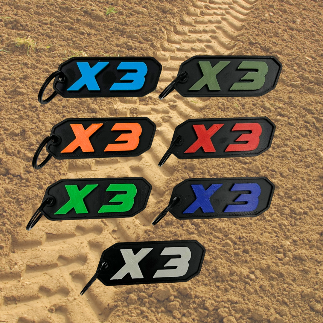 Can Am X3 Keychain – SXS Off-Road Gift – Light Blue, Dark Blue, Moss Green, Bright Green, Red, Orange, Light Gray