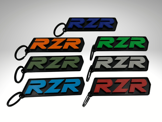 Polaris RZR Keychain – SXS Off-Road Gift – Light Blue, Dark Blue, Moss Green, Bright Green, Red, Orange, Light Gray