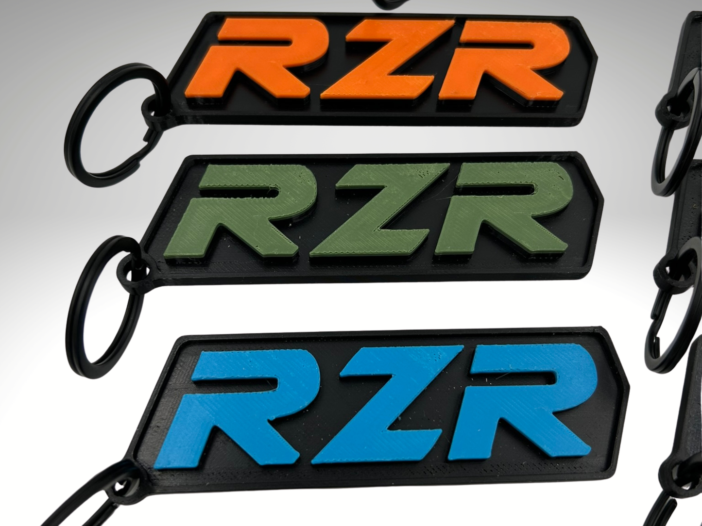 Polaris RZR Keychain – SXS Off-Road Gift – Light Blue, Dark Blue, Moss Green, Bright Green, Red, Orange, Light Gray