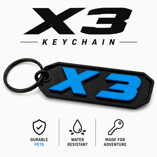 Can Am X3 Keychain – SXS Off-Road Gift – Light Blue, Dark Blue, Moss Green, Bright Green, Red, Orange, Light Gray