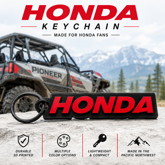 Honda Keychain | 3D Printed Honda Logo Key Ring – Multiple Colors