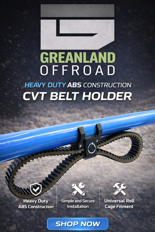 UTV Spare Belt Holder | SXS CVT Belt Mount for Roll Cage | 1.75” Tube | Off-Road Accessory | Made in USA