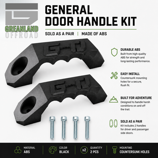 Polaris General Door Handle – Bolt-On, No Drilling – Easy Install with Hardware – SxS/UTV Upgrade (Pair)