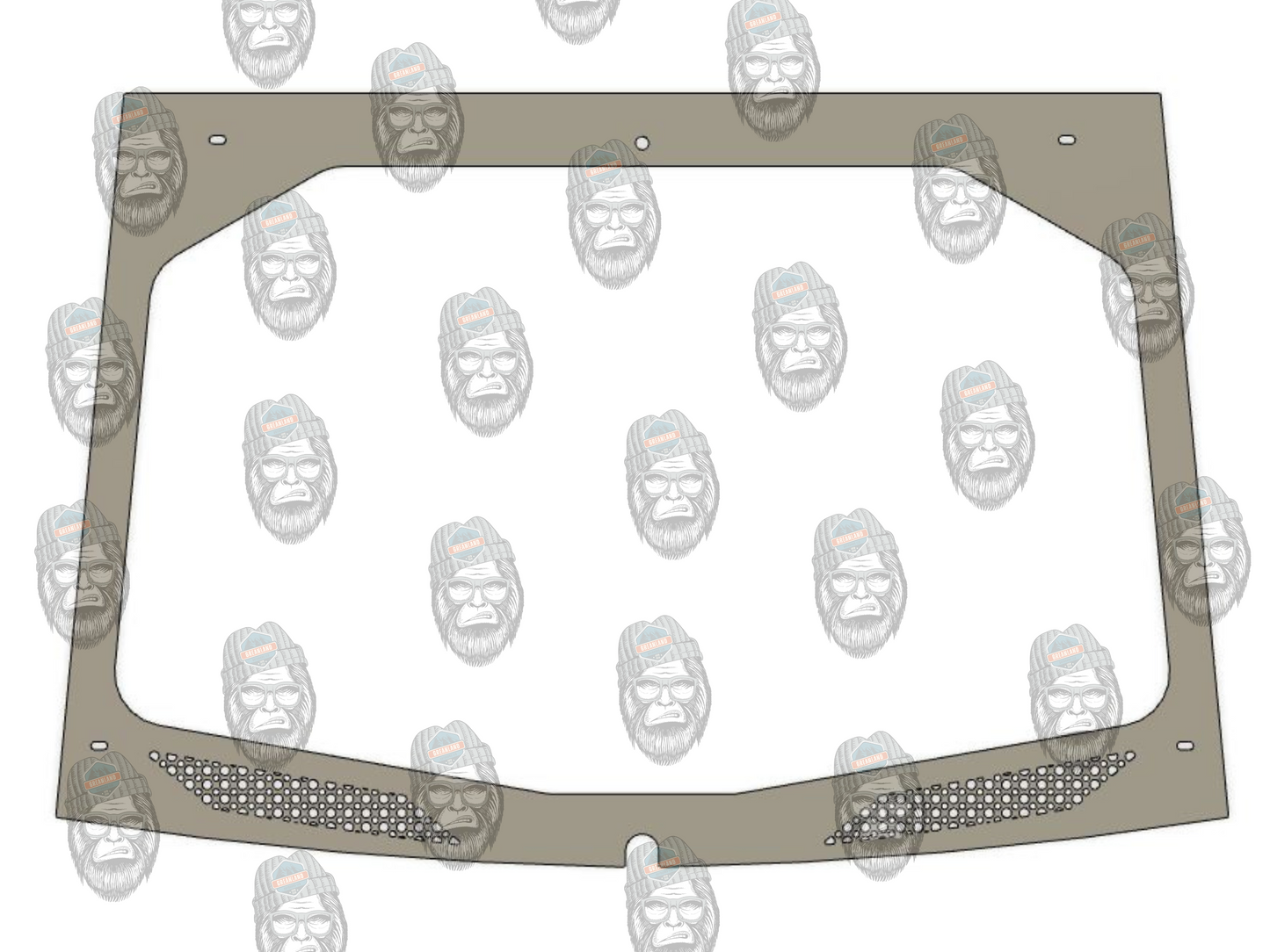 DXF or Print File, Kawasaki KRX 1000 Windshield Frame (fits 2020-2023) - Greanland Offroad