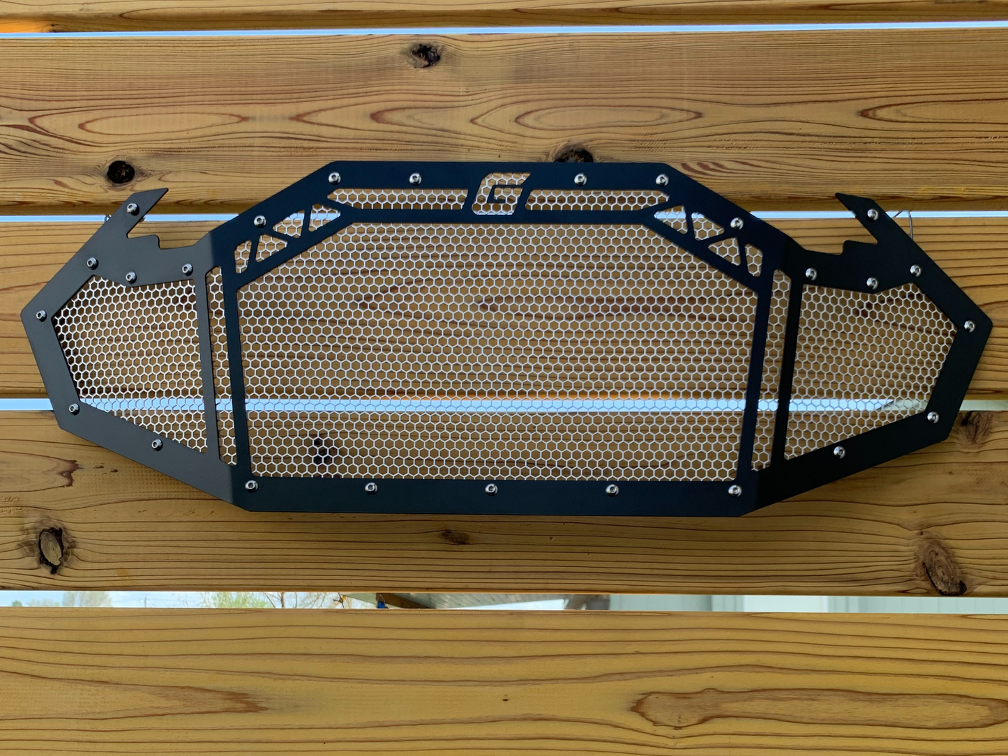 black polaris turbo r grille by greanland offroad