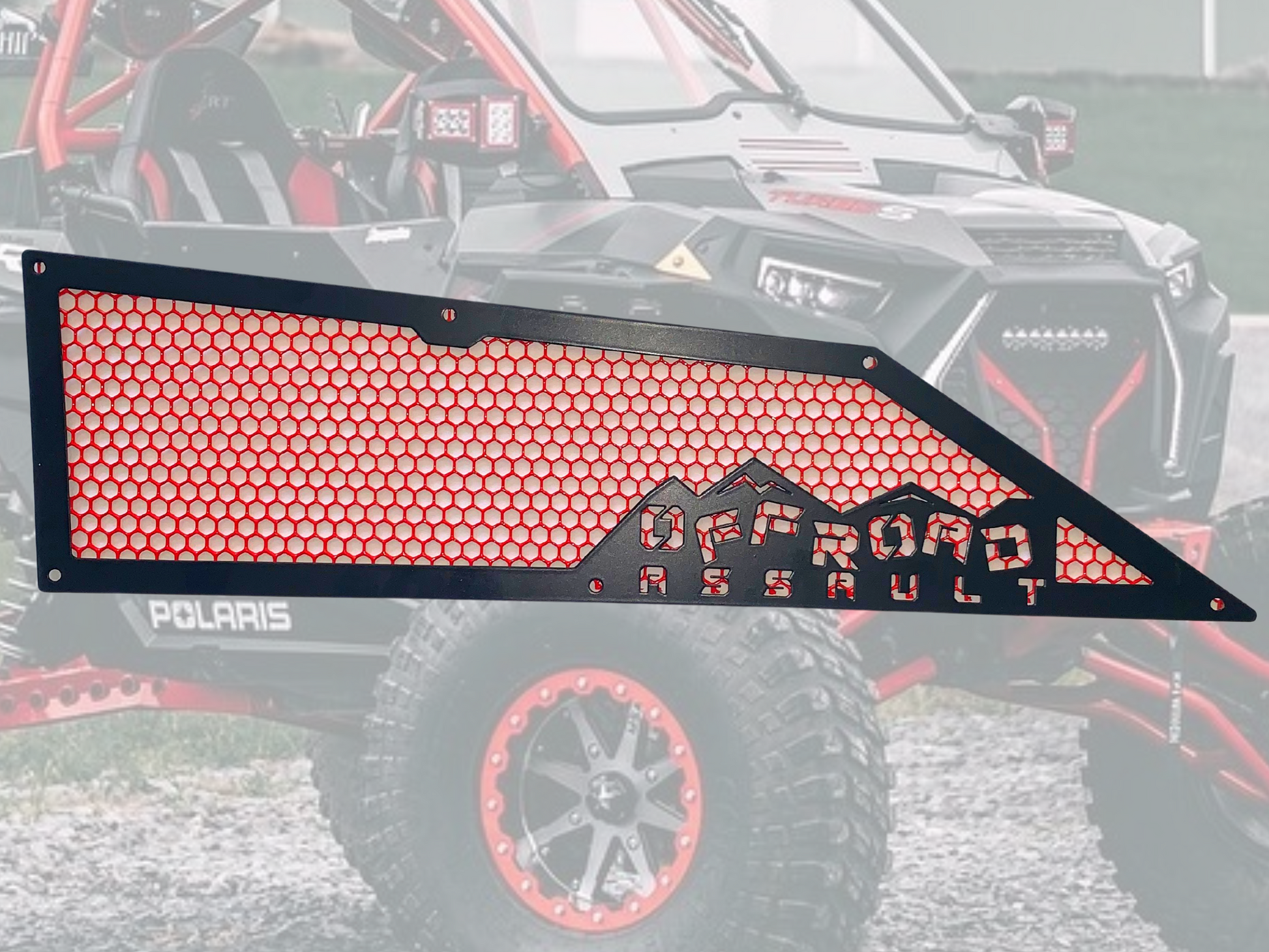 Polaris RZR XP 1000 Turbo & Turbo S Intake Vent Cover Grill (Offroad Assault) - Greanland Offroad