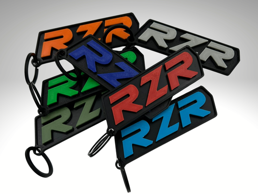 Polaris RZR Keychain – SXS Off-Road Gift – Light Blue, Dark Blue, Moss Green, Bright Green, Red, Orange, Light Gray