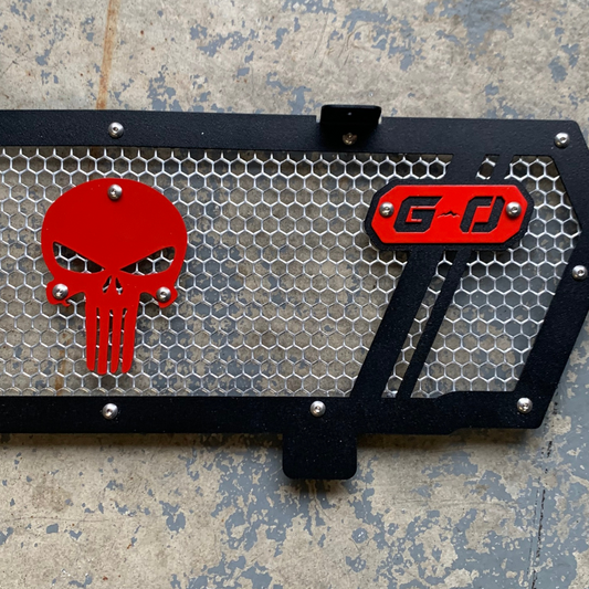 Polaris General Punisher Grille (Red)- Upgrade Your Ride with Greanland's Durable Offroad Accessory