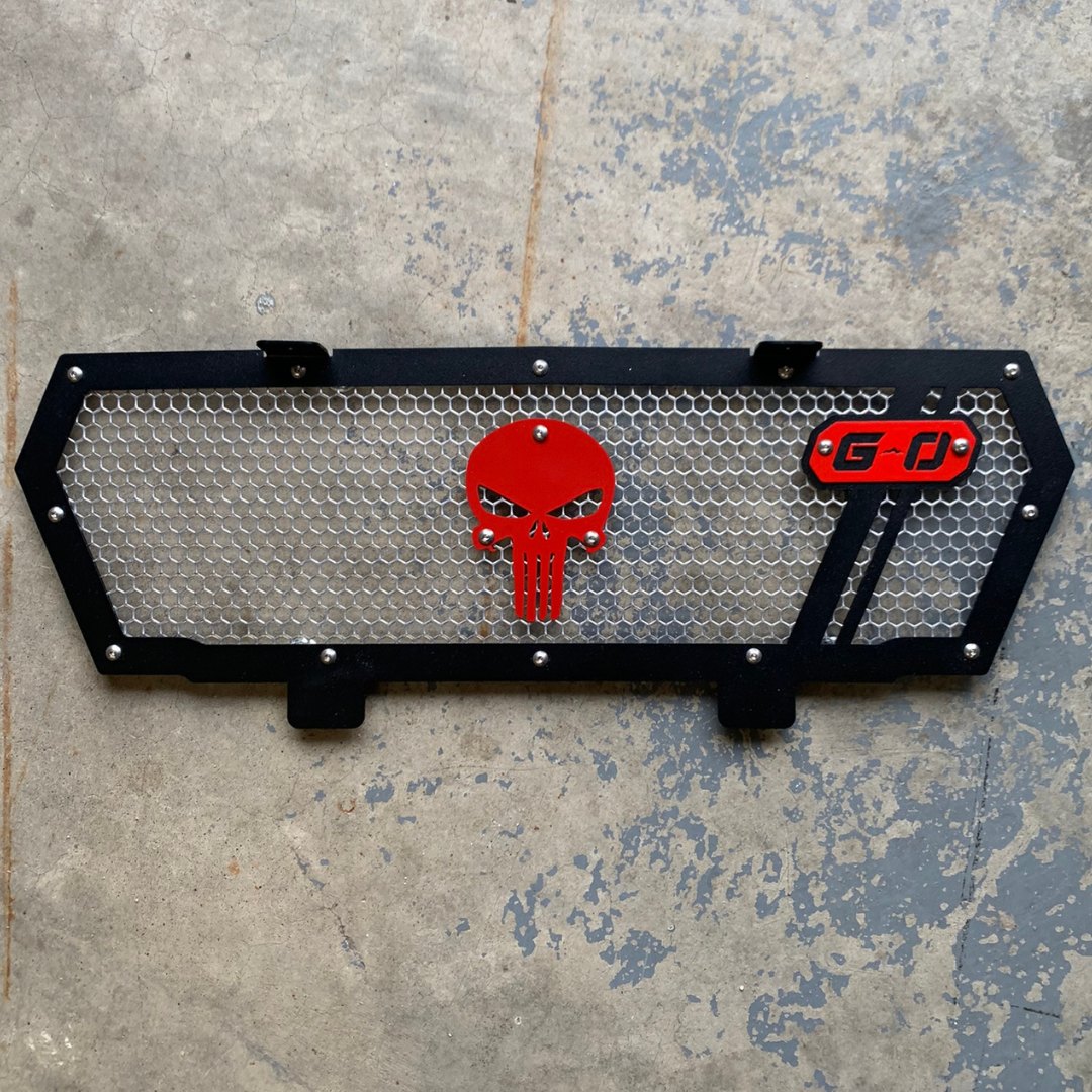 Polaris General Punisher Grille (Red)- Upgrade Your Ride with Greanland's Durable Offroad Accessory