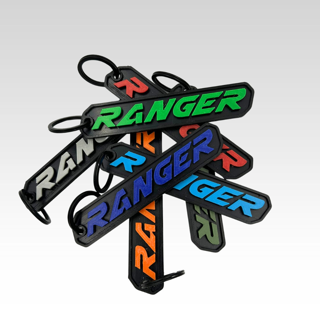 Polaris Ranger Keychain – SXS Off-Road Gift – Light Blue, Dark Blue, Moss Green, Bright Green, Red, Orange, Light Gray