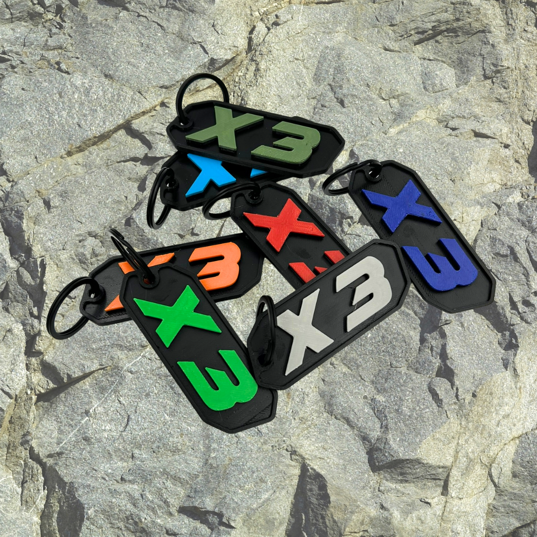 Can Am X3 Keychain – SXS Off-Road Gift – Light Blue, Dark Blue, Moss Green, Bright Green, Red, Orange, Light Gray