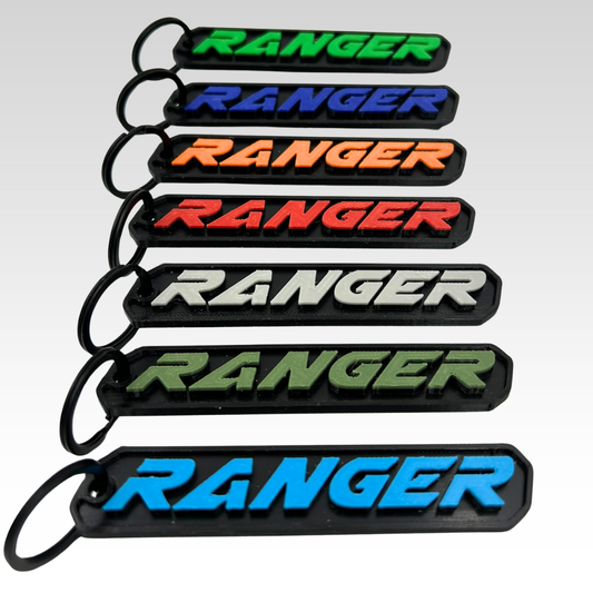 Polaris Ranger Keychain – SXS Off-Road Gift – Light Blue, Dark Blue, Moss Green, Bright Green, Red, Orange, Light Gray