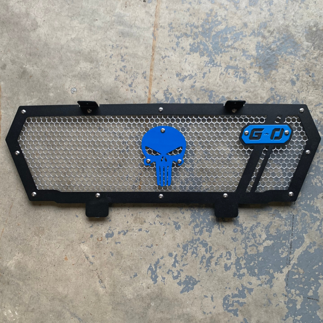 Polaris General Punisher Grille (Blue)- Upgrade Your Ride with Greanland's Durable Offroad Accessory