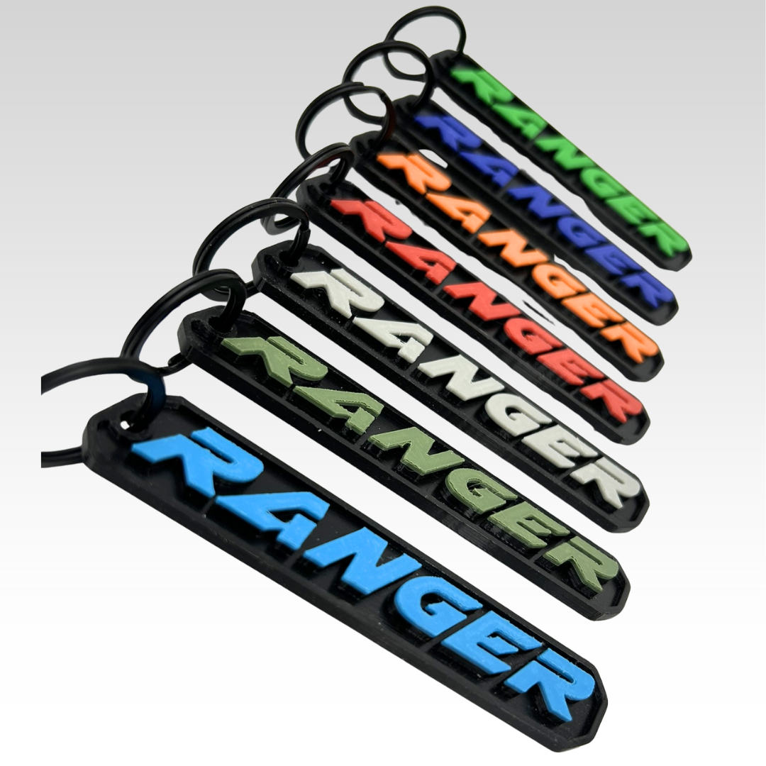 Polaris Ranger Keychain – SXS Off-Road Gift – Light Blue, Dark Blue, Moss Green, Bright Green, Red, Orange, Light Gray