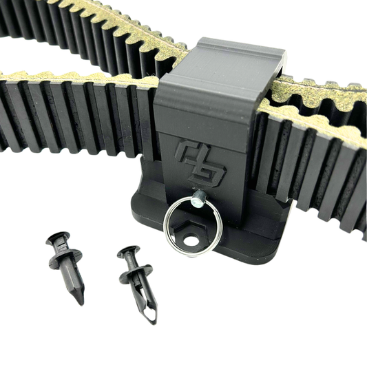 Surface Mount UTV Spare Belt Holder | SXS CVT Belt Mount for Roll Cage | Universal Surface Mount Belt Holder