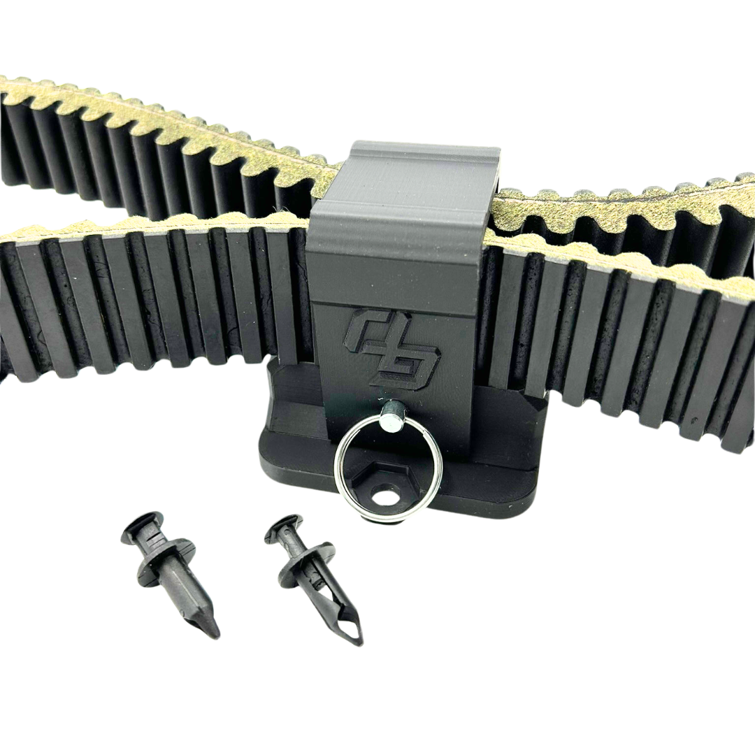 Surface Mount UTV Spare Belt Holder | SXS CVT Belt Mount for Roll Cage | Universal Surface Mount Belt Holder