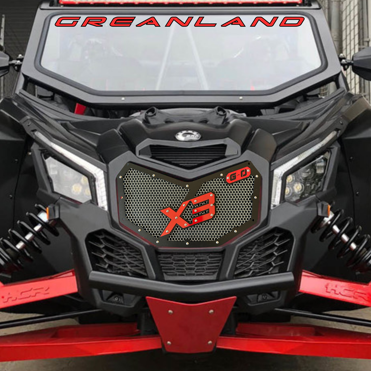 Greanland Offroad 2017+ Can-Am Maverick X3 Front Grille – High-Performance Steel Upgrade (Copy)