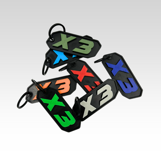 Can Am X3 Keychain – SXS Off-Road Gift – Light Blue, Dark Blue, Moss Green, Bright Green, Red, Orange, Light Gray