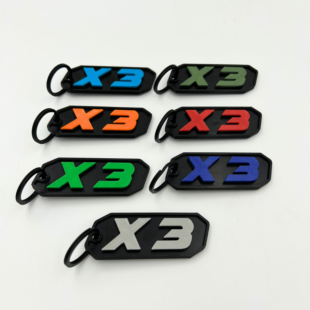 Can Am X3 Keychain – SXS Off-Road Gift – Light Blue, Dark Blue, Moss Green, Bright Green, Red, Orange, Light Gray