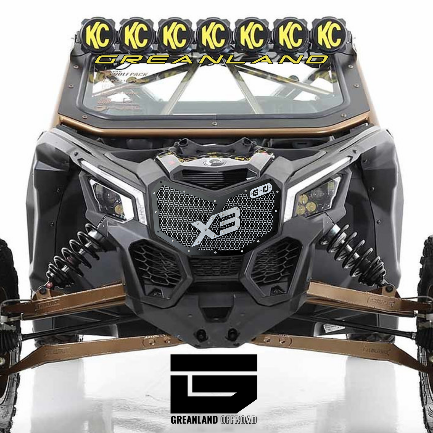 Greanland Offroad 2017+ Can-Am Maverick X3 Front Grille – High-Performance Steel Upgrade (Copy)