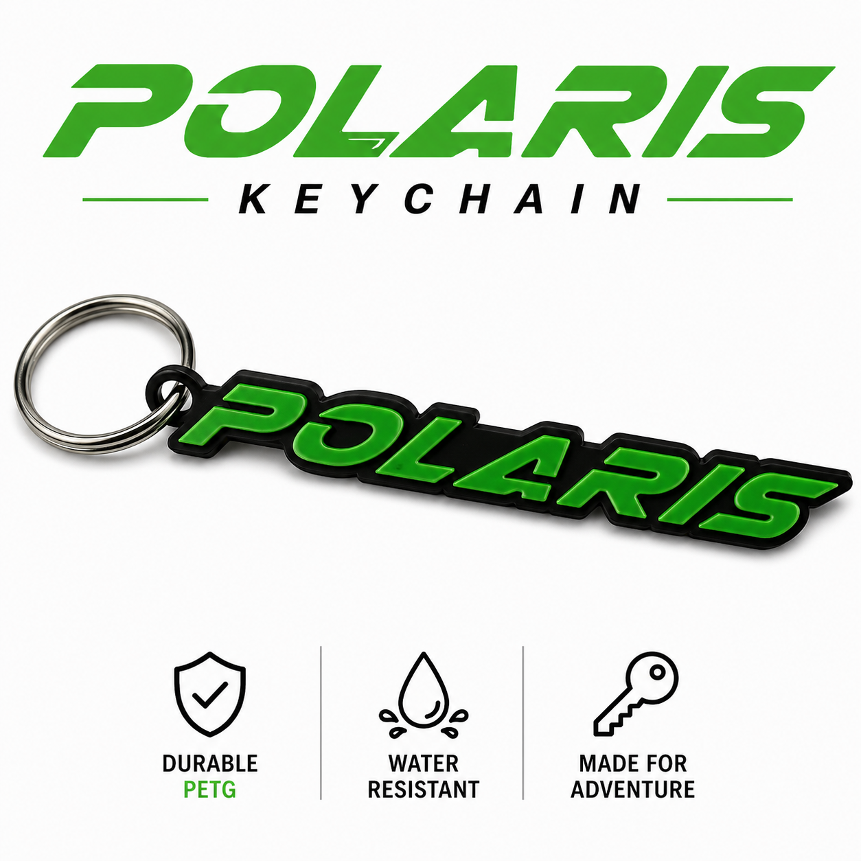 Polaris Keychain – 3D Printed PETG UTV Keychain | Multiple Colors