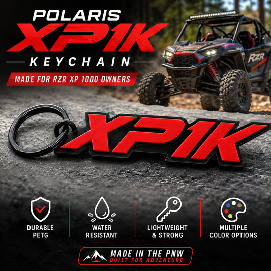 Polaris "XP1K" Keychain – 3D Printed PETG UTV Keychain | Multiple Colors