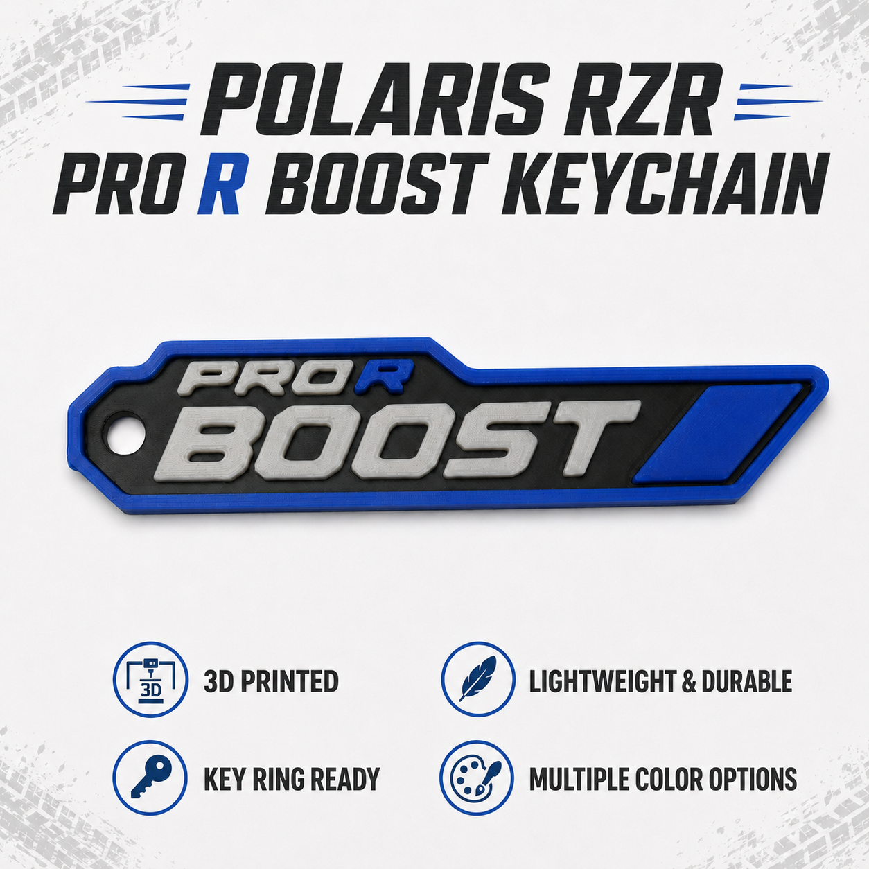 Polaris RZR Pro R Boost Keychain