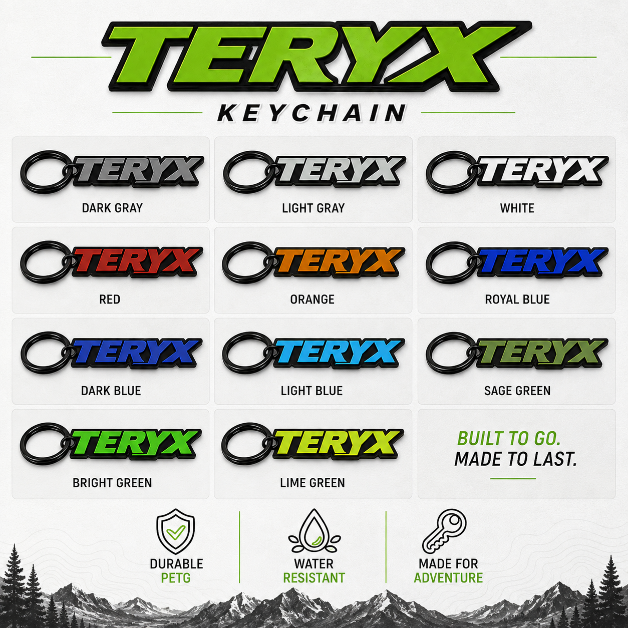 Greanland Offroad Kawasaki Teryx Keychain – Durable Offroad Accessory