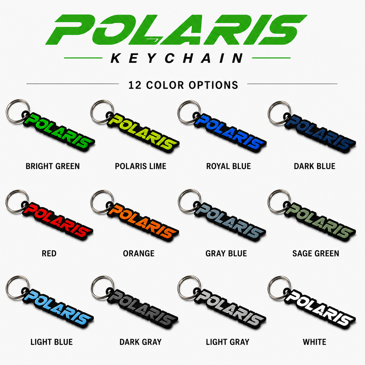 Polaris Keychain – 3D Printed PETG UTV Keychain | Multiple Colors
