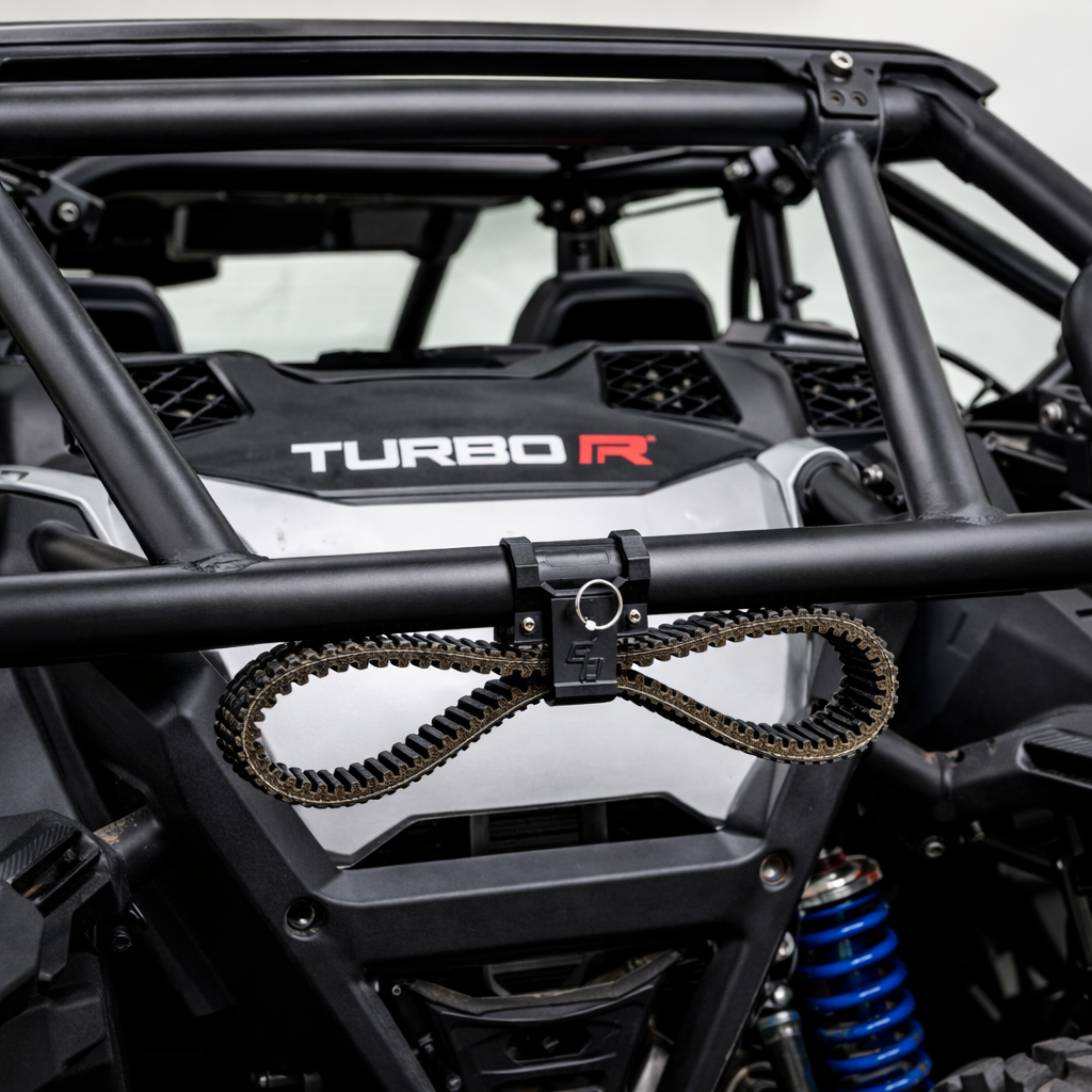 UTV Spare Belt Holder | SXS CVT Belt Mount for Roll Cage | 1.75” Tube | Off-Road Accessory | Made in USA