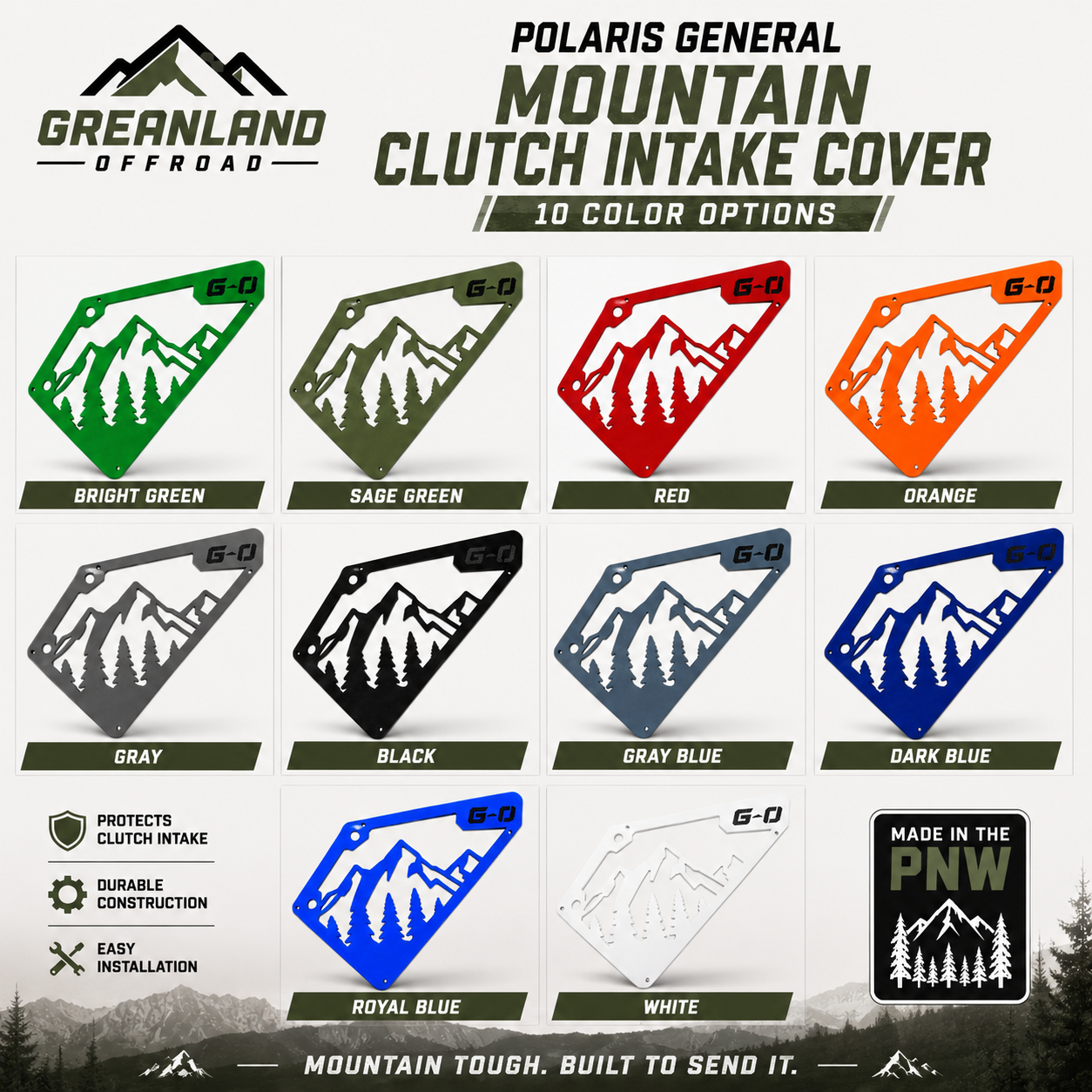 Polaris General Mountains Clutch Intake Cover (2016-2026) CVT Vent