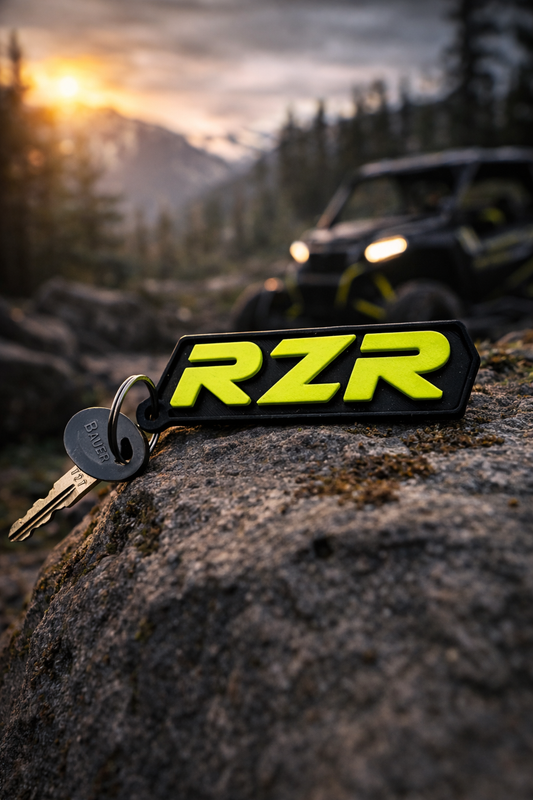 Polaris RZR Keychain – SXS Off-Road Gift – Light Blue, Dark Blue, Moss Green, Bright Green, Red, Orange, Light Gray