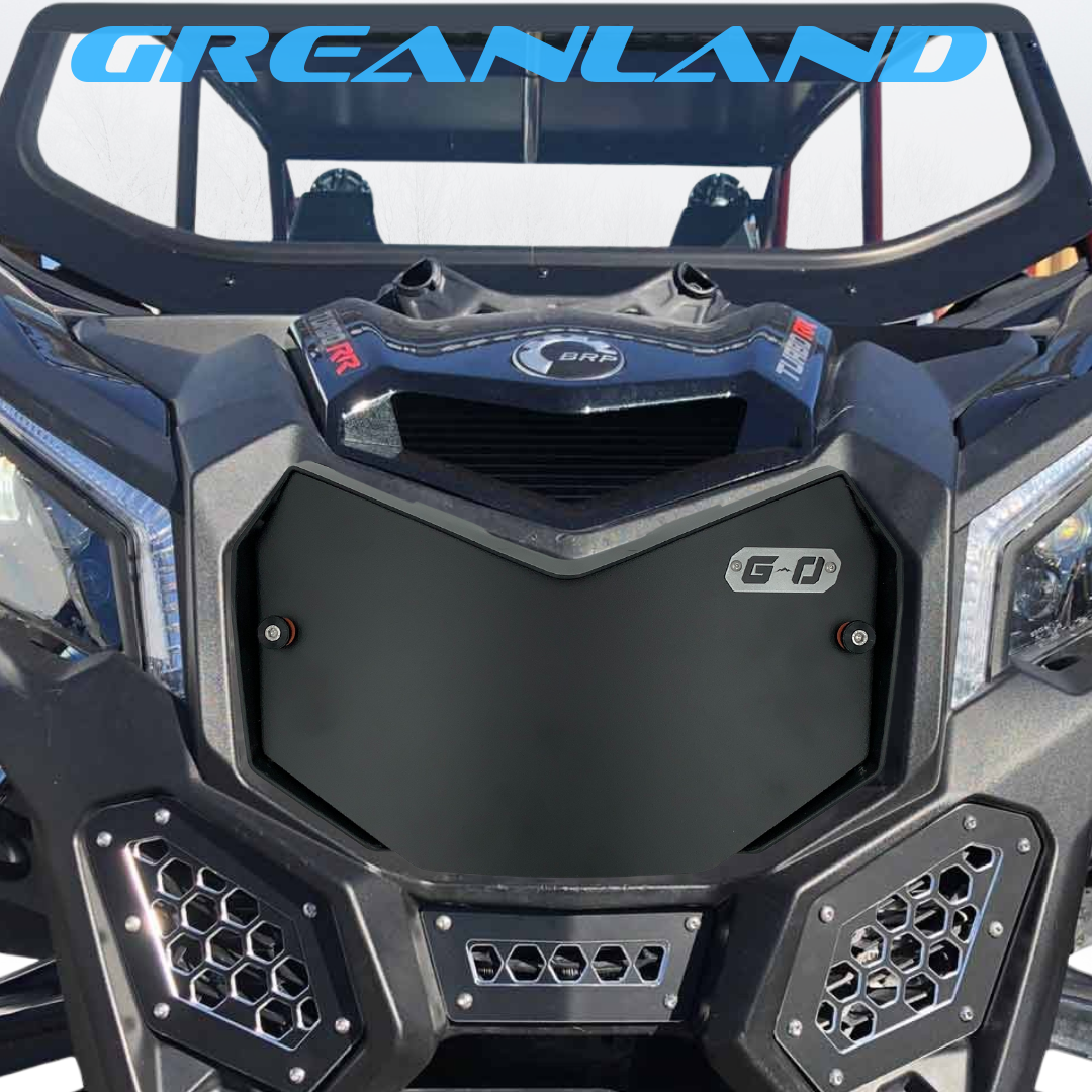 mounted can am x3 thermoguard on blue can am with greanland logo