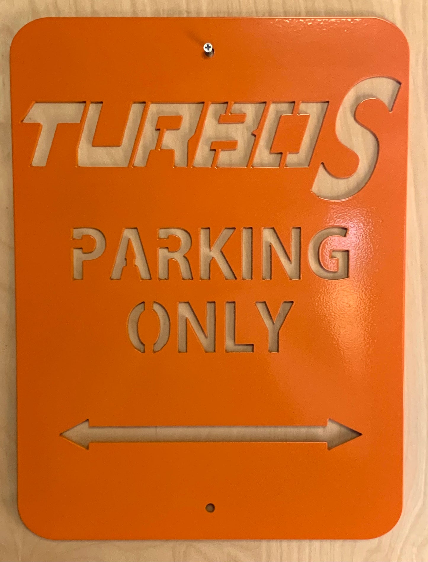 Turbo S Parking Only Aluminum Sign 12x16 (Polaris RZR)