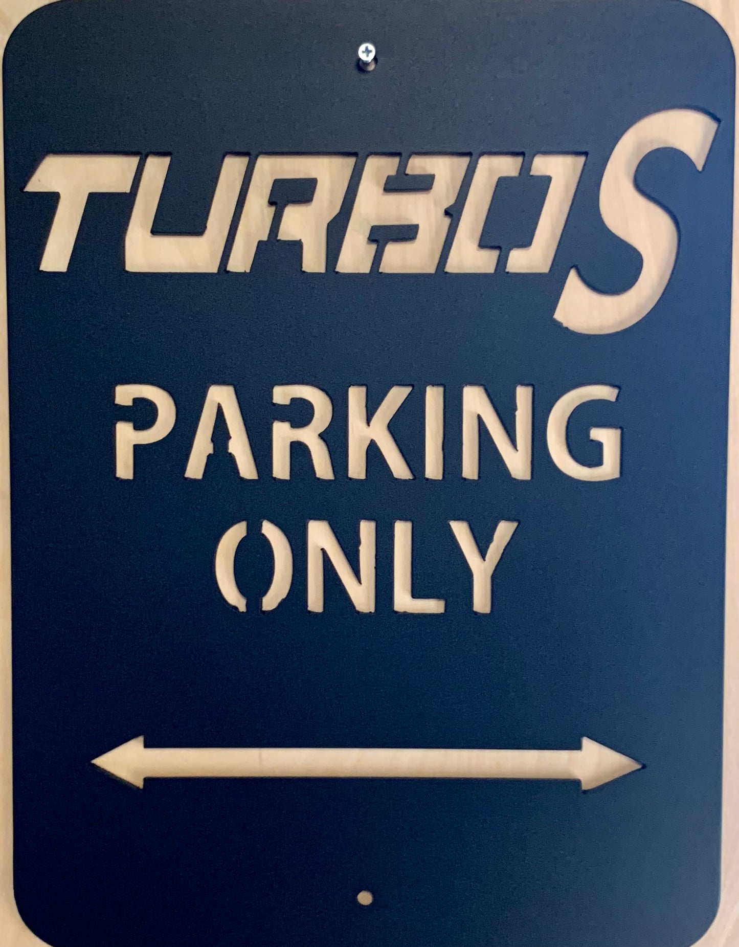 Turbo S Parking Only Aluminum Sign 12x16 (Polaris RZR)