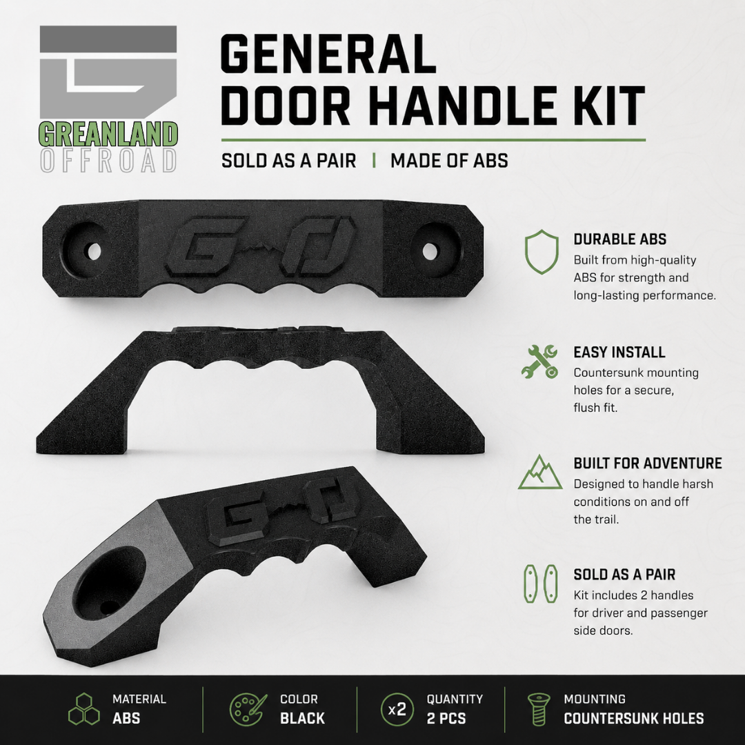 Polaris General Door Handle – Bolt-On, No Drilling – Easy Install with Hardware – SxS/UTV Upgrade (Pair)