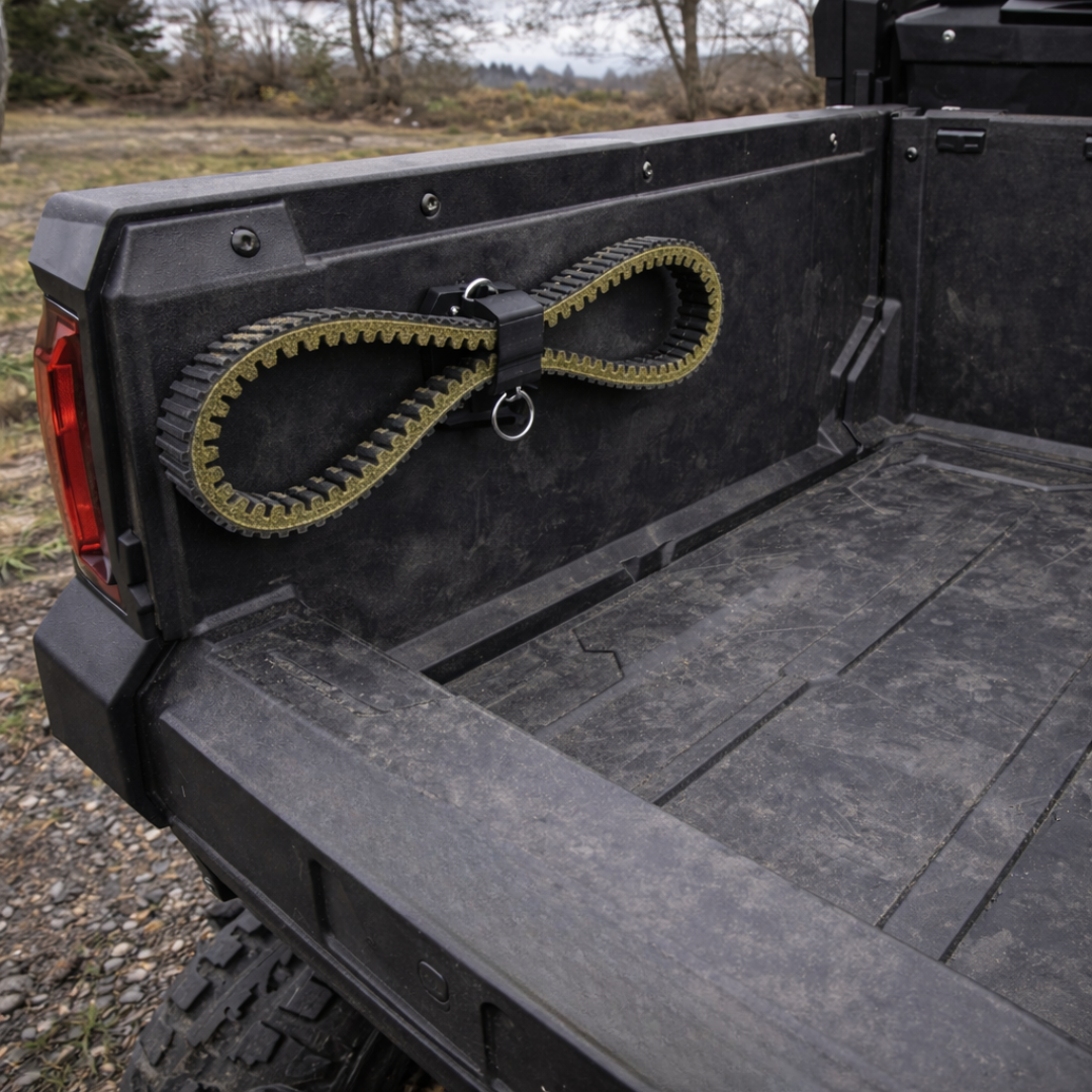 Surface Mount UTV Spare Belt Holder | SXS CVT Belt Mount for Roll Cage | Universal Surface Mount Belt Holder