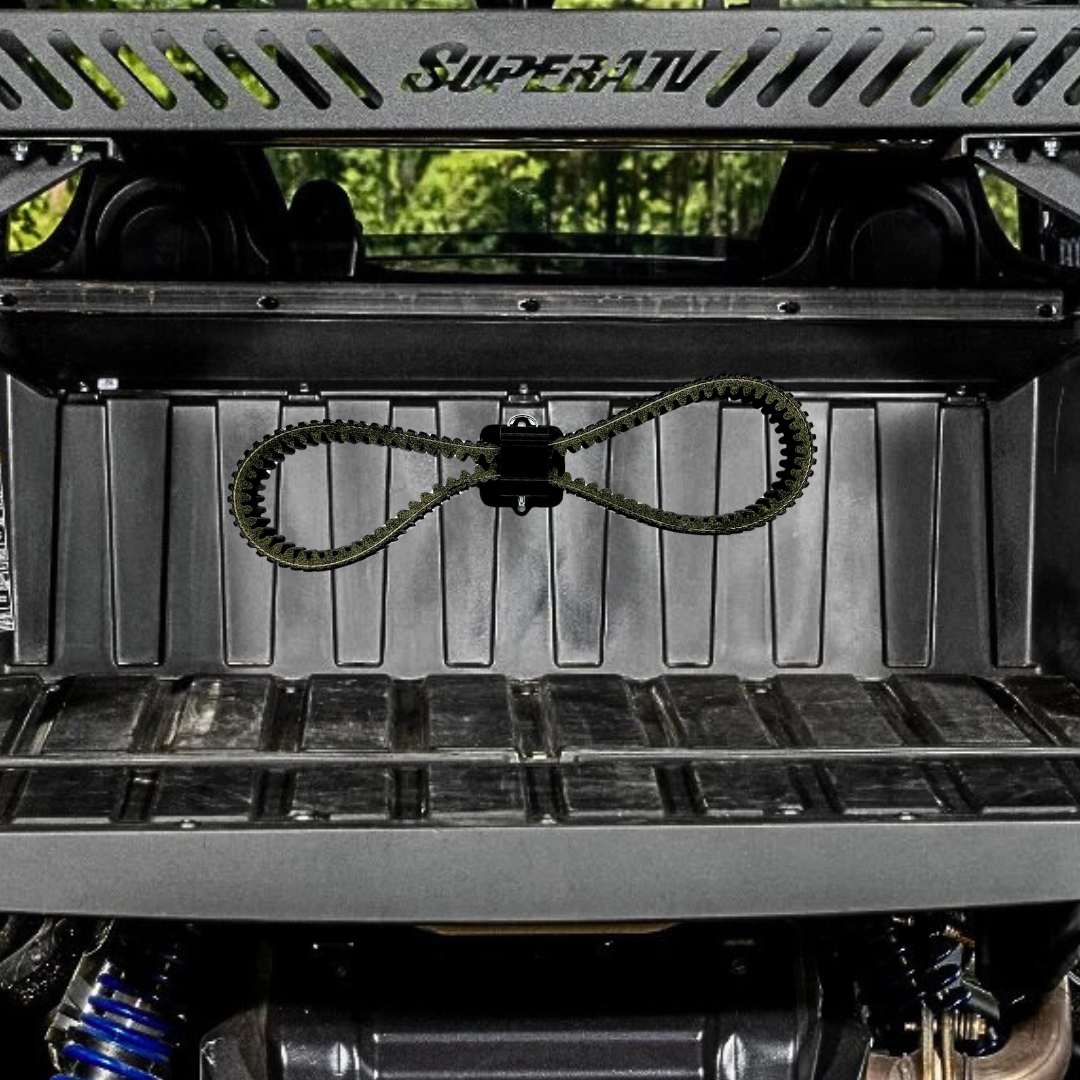 Surface Mount UTV Spare Belt Holder | SXS CVT Belt Mount for Roll Cage | Universal Surface Mount Belt Holder